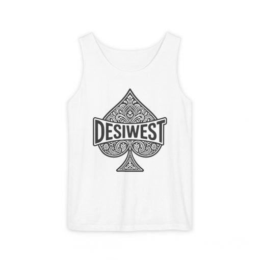 Unisex Tank Top with Spade Design, Casual Wear, Summer Essential, Gift for Gamers, Adjustable Fit, Stylish & Comfortable