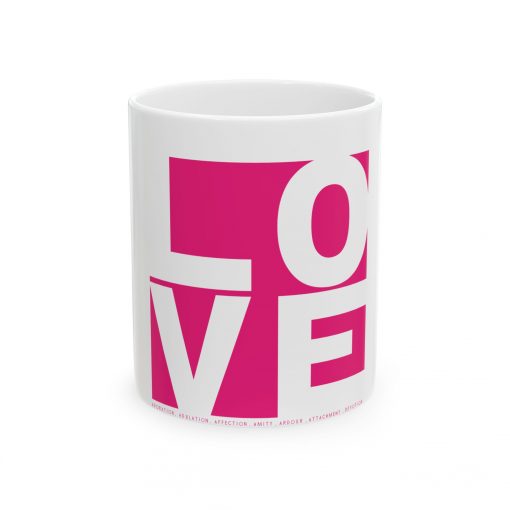 Love Ceramic Mug - Perfect Gift for Coffee Lovers, Valentine's Day, Tea Drinkers, Home Decor, Office Mug