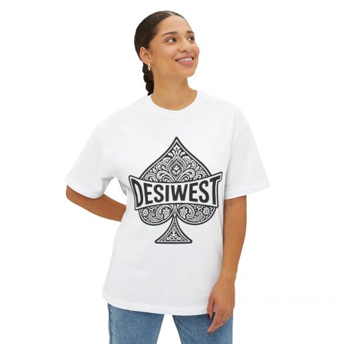 DesiWest Oversized Boxy Tee, Unisex Graphic T-Shirt, Casual Streetwear, Gift for Him/Her, Trendy Summer Top - Image 2