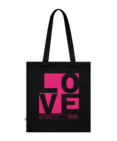 Bold Love Organic Cotton Tote Bag | Sustainable Gift, Eco-Friendly Shopping, Great for Valentine's Day, Everyday Use, Reusable Bag