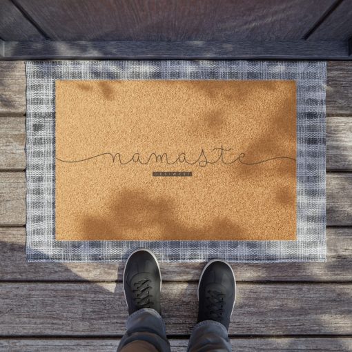 Namaste Doormat, Boho Entryway Decor, Yoga Welcome Mat, Mindfulness Gift, Housewarming Decor, Natural Fibers - Image 3