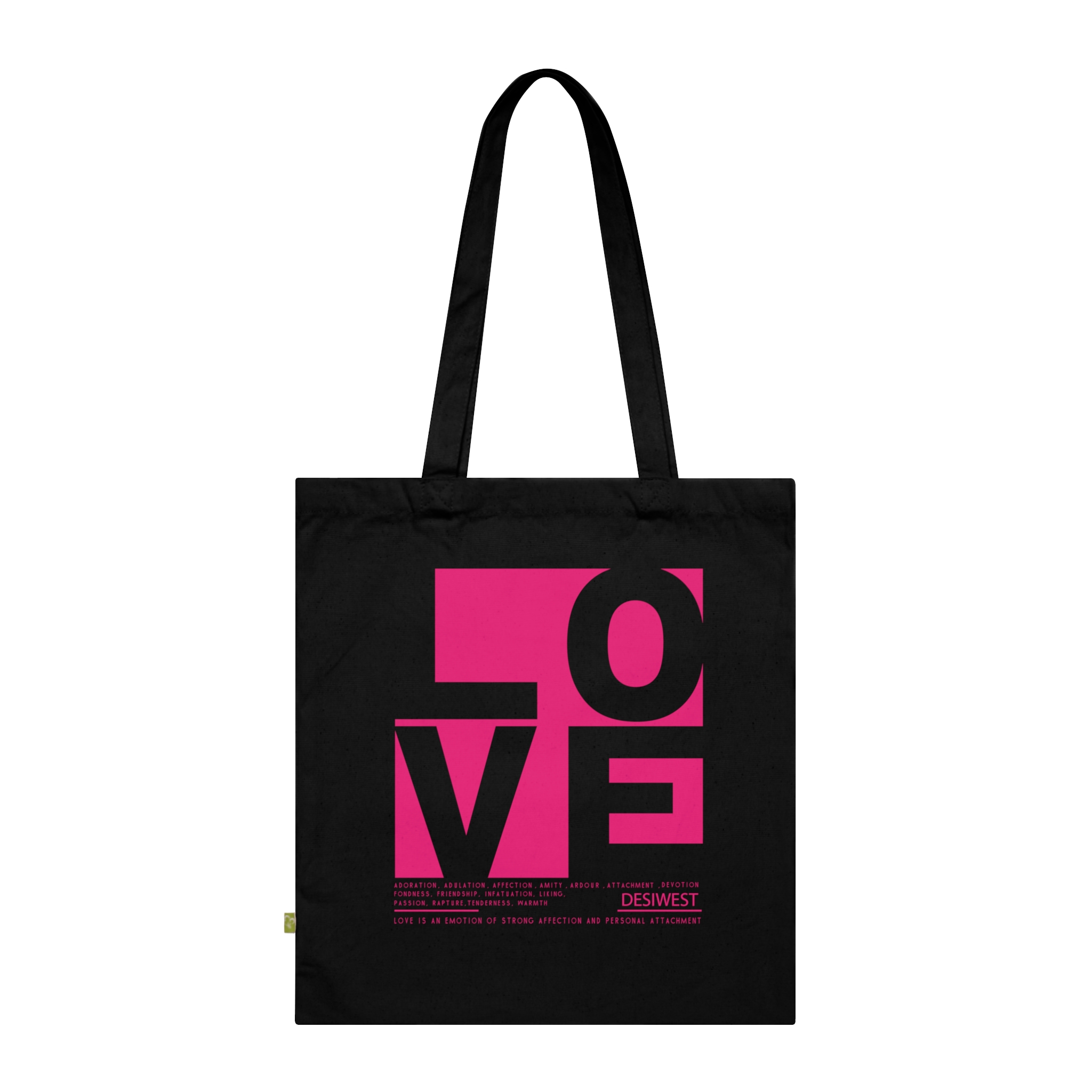 Organic Cotton Love Tote Bag